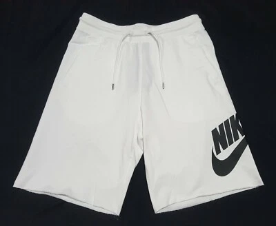 Nike Sportswear French Terry Casual  Shorts Men’s  White Black  AT5267-100 - Image 1 of 4