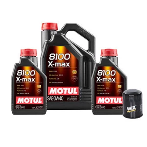 7L Motul 8100 X-MAX 0W40 WIX Filter Motor Oil Change Kit API SN - Picture 1 of 1