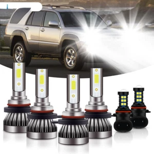 6X LED Headlight High Low Beam + Fog Lights For 2003 2004 2005 Toyota 4Runner - Bild 1 von 10