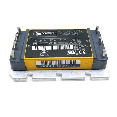Vicor Micro Family Isolated V24C15C100BL DC/DC Converters Maritime - Image 1 of 4