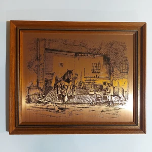 Vintage Coppercraft Copper Etching - Blacksmith - Rare - Picture 1 of 2