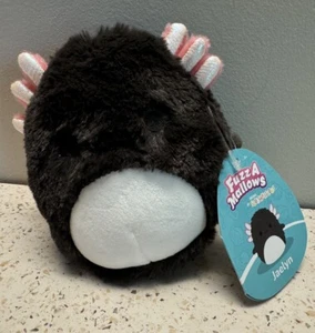 NUEVO CON ETIQUETAS Squishmallows FuzzAMallows 5” JAELYN Axolotl 2024 Peluche Negro Suave Texturizado - Imagen 1 de 6