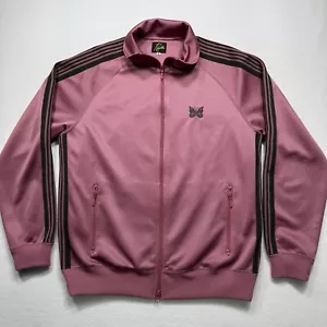 Chaqueta de Pista Needles Rosa Suave Bordada Peso Pesado Talla Mediana - Imagen 1 de 12