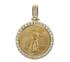 1 Ounce Pure Gold  Liberty Coin With Diamond Bezel