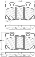 Disc Brake Pad Set-C-TEK Metallic Brake Pads-Preferred Rear Centric 102.01220 