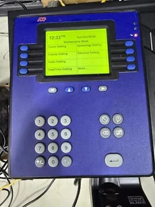 ADP 4500 ETHERNET Time Clock Kronos 8602800-801 w/QuickPunch Touch ID Reader - Picture 1 of 6