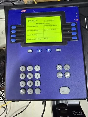 ADP 4500 ETHERNET Time Clock Kronos 8602800-801 w/QuickPunch Touch ID Reader - Image 1 of 4