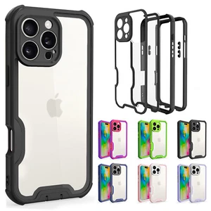 For iPhone 16 Pro Max 15 14 13 12 11 Heavy Duty Rugged Transparent Phone Case  - Photo 1 sur 31