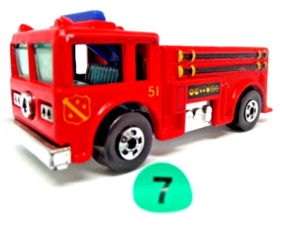 Hot Wheels Fire Eater Red Truck #51 Blackwall Larry Wood 76/89 - LOOSE - Image 1 of 4