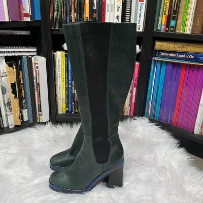 POLLINI TALL BOOTS GREEN SIZE 37 / US 6 - Image 1 of 4
