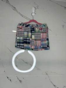 Fun&Flirt Girls Skirt Madras Patchwork Plaid Plaid 100% Cotton Sz 7/8 Coastal - Picture 1 of 5