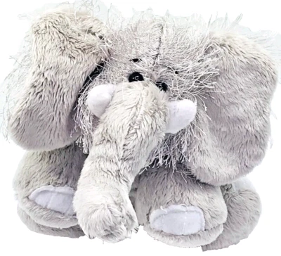 Webkinz Ganz Fuzzy Hair Gray Elephant 8" Plush #HM007 No Code  - Image 1 of 4