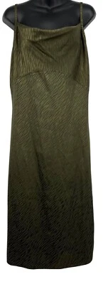 Vestido para mujer Saks Fifth Avenue talla 6 verde oliva capucha animal sin mangas nuevo con etiquetas nuevo Foto 1 de 4