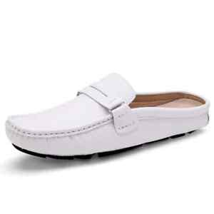 Summer Casual Slides Business Shoes for Man Half Slipper Loafers Moccasins