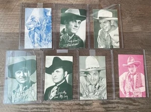 Vintage Cowboy Western Arcade Foto Postkarten Lot (7) Gene Autry Ray Whitley ++ - Bild 1 von 10