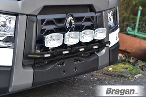 Grill Bar E + Jumbo LED Spots + LEDs x5 To Fit Renault T Range Long Haul BLACK - Picture 1 of 7