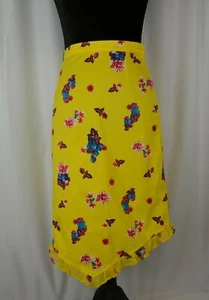 Versace Young Girl's Skirt Size 14 Cotton Blend Italy Floral Colorful Yellow  - Picture 1 of 10