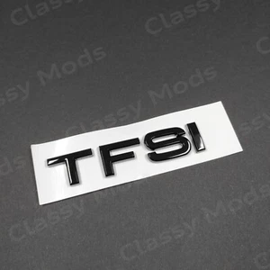 TFSI Gloss Black Emblem Badge for Audi Rear Letter Tail Trunk Lid - Foto 1 di 2