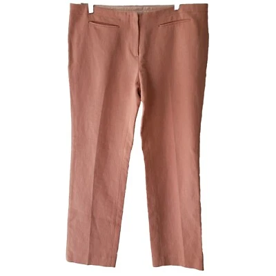 Costume National Pink Cotton Silk Dress Pants 10 (46) - Italian Designer - Image 1 of 4