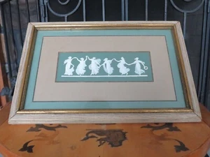 Rare Vintage Wedgwood Style Dancing Hours Framed 3D Picture - Picture 1 of 7