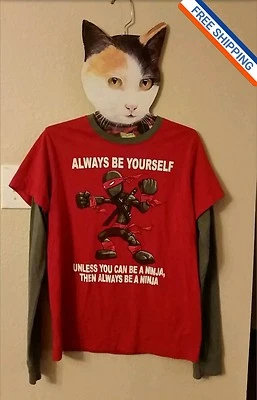 Camiseta roja manga larga ALWAYS BE YOURSELF A MENOS QUE PUEDAS SER UN NINJA para niños 2X-Lg Foto 1 de 4