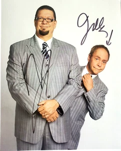 SIGNED Penn Jillette & Teller 8x10" Photo AUTOGRAPHED Picture Magicians MAGIC - Picture 1 of 3