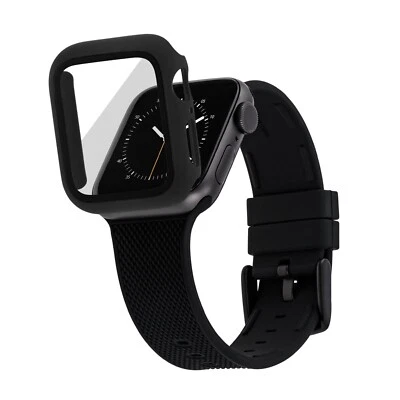 WITHit Full Protection Black Bumper with Glass Screen Protection for 42mm Apple - Image 1 of 4