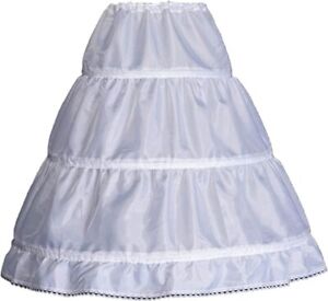 NIP 1 2 3 Hoops Petticoat Slip Flower Girl Crinoline Skirts Ball Gowns Size 6-7