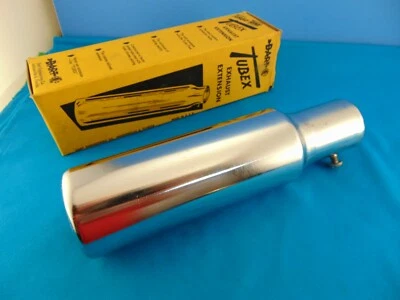 Punta de escape vintage TUBEX tono turbo NOS cromada 39-41 Ford 36-41 Plymouth * Foto 1 de 4