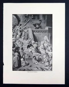 The Pied Piper of Hamelin, 1892 Typogravure vintage art print - Picture 1 of 4