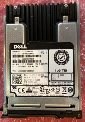 DELL TOSHIBA 2.5" 1.6TB 12GBPS MU SAS SSD DRIVE PX04SMB160 077K16 1/3 - Image 1 of 2