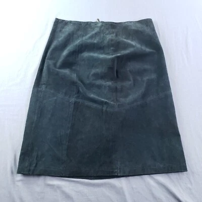 Falda Rampage Mujer 1X Cuero Negro Gamuza Cintura Alta Forrada Cremallera Y2K De Colección Foto 1 de 4