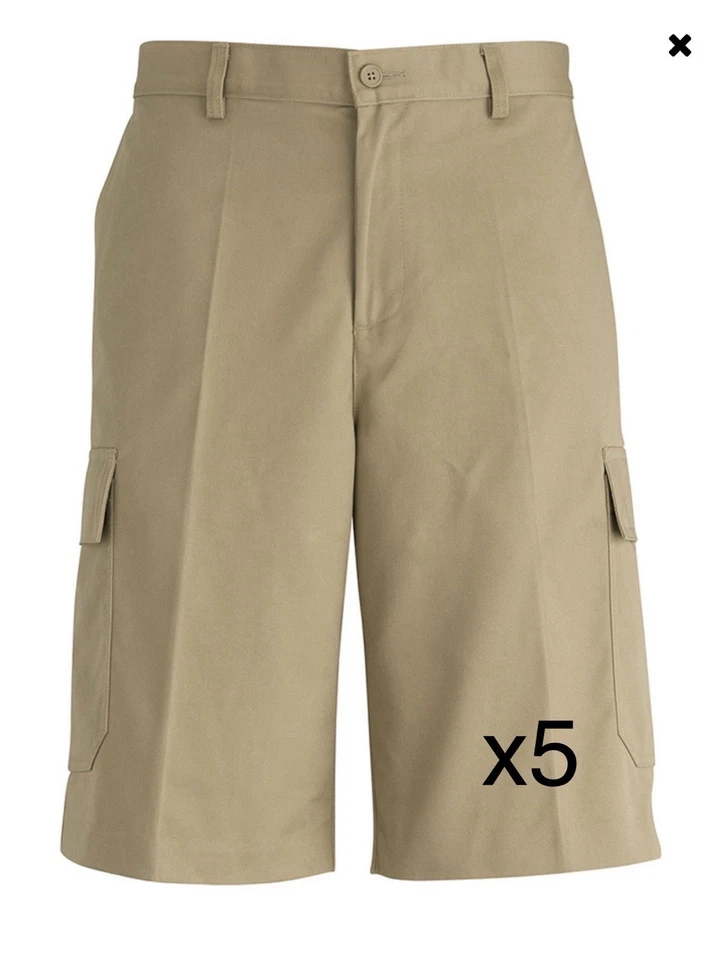 Лот из 5 новый с Ярлыками мужской размер 38 Edwards поликоттон сплетенный общего назначения грузовые шорты 2438 - Изображение 1 из 3
