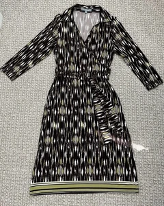 NY Collection Women's Wrap Dress Multi-Color 3/4 Sleeve - Size Small - Picture 1 of 9