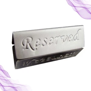 Stainless Steel Meal Number Brand Table Cards Seats Reserved Place - Picture 1 of 11