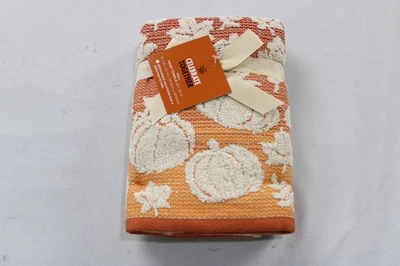 Celebrate Together Two Pack Pumpkin Print Hand Towel EJ3 Fall Ombre One Size NWT - Image 1 of 4