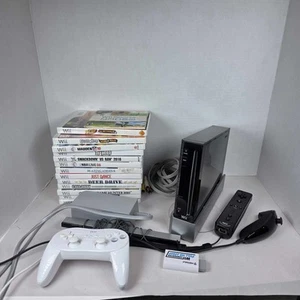 Nintendo Wii RVL-001 Console Bundle Lot - 14 Games (Wii-sports) Classic Controll - Picture 1 of 24