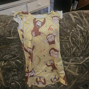 Niñas Dibujos Animados Mono Vestido Vestido Mangas Acampanadas Niños Pequeños Fiesta de Cumpleaños... - Imagen 1 de 3