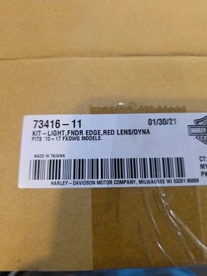 73416-11 - LUZ BORDE GUARDABARROS TRASERO HARLEY DAVIDSON, LENTE ROJA, DYNA Foto 1 de 4