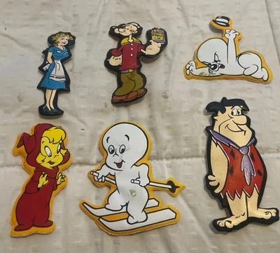 Lote de 6 dibujos animados de sindicato King Features 1974 vintage Puffer Magnets A6 Foto 1 de 4