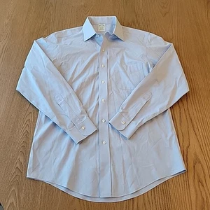 Brooks Brothers Dress Shirt Mens 16 34 Milano Fit Non Iron Stretch Supima Cotton - Picture 1 of 9