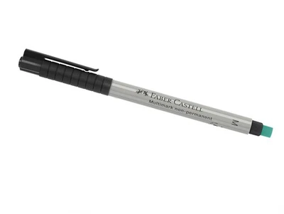 2x Folienstif schwarz von Faber Castell MULTIMARK 1mm Rundspitze  non-permanent - Bild 1 von 2