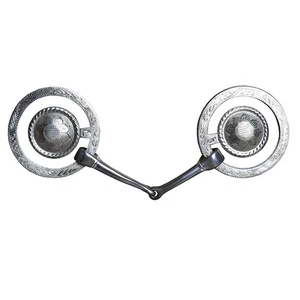 97CN 5" Hilason Western Engraved Stainless Stteel Horse Mouth Ring Snaffle Bit - Picture 1 of 5