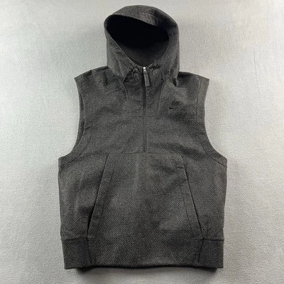 Nike Hoodie Mens Small Gray 1/2 Zip Tech Pack Therma Fit ADV Fleece Sleeveless - Image 1 of 4