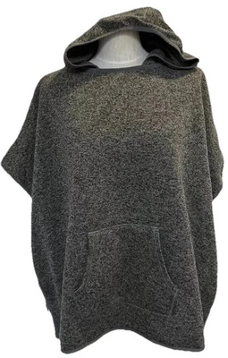 Eddie Bauer Women’s Poncho Hoodie Sweater Knit Wrap Size XS/S Gray EUC! A11 - Image 1 of 4
