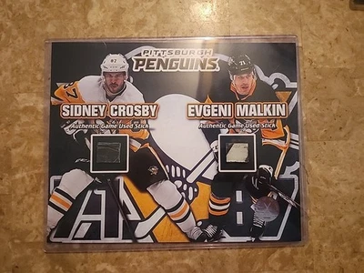 Sidney Crosby, Evgeni Malkin Pittsburgh Penguins Game Used Stick Picture With... - Image 1 of 2
