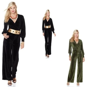 Nikki by Nikki Poulos "Ariella" Burnout Jumpsuit 432041-J - Picture 1 of 4