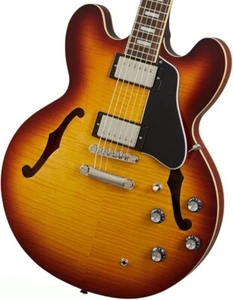 Epiphone ES-335 Figured Raspberry Tea Burst Chitarra elettrica GIAPPONE NUOVA - Foto 1 di 7
