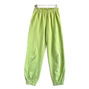 Brandy Melville Sweatpants Green High Rise Thick Cotton Jogger One Size - Picture 1 of 12