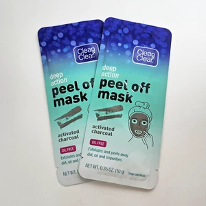 Clean & Clear Deep Action Peel Off Mask Activated Charcoal Oil-Free 2 Pack - Picture 1 of 5